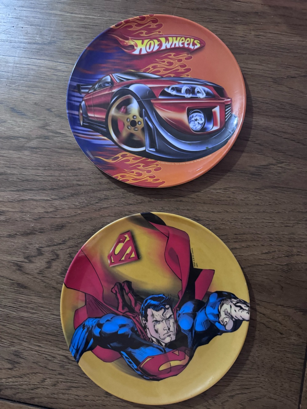 Superman Collectible plates hot wheels plate